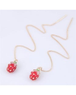 Strawberry Pendant Cute Fashion Stud Earrings