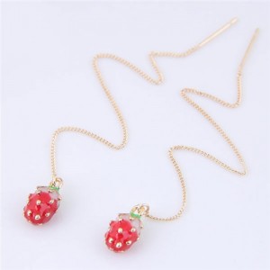 Strawberry Pendant Cute Fashion Stud Earrings