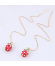 Strawberry Pendant Cute Fashion Stud Earrings