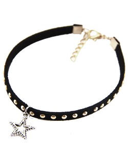 Alloy Studs Fashion Star Pendant Women Rope Anklet