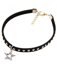Alloy Studs Fashion Star Pendant Women Rope Anklet