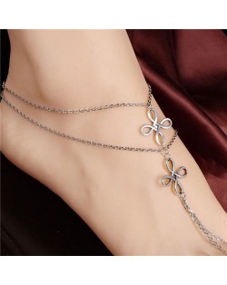Hollow Floral Chain Design Beach Fashion Women Anklet