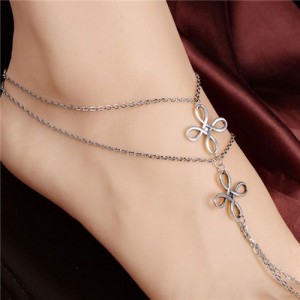 Hollow Floral Chain Design Beach Fashion Women Anklet
