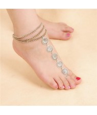 Vintage Daisy Style Toe Linked Women Fashion Anklet