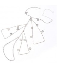 Punk Fashion Coins Embellished Multi-layer Chain Women Anklet