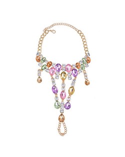 Rhinestone Folk Style Shining Women Fashion Anklet - Multicolor
