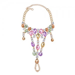 Rhinestone Folk Style Shining Women Fashion Anklet - Multicolor