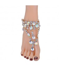 Luminous White Waterdrops Design Women Fashion Anklet