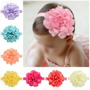 (12 pcs Per Unit) Big Flower Cute Baby/ Toddler Hair Band