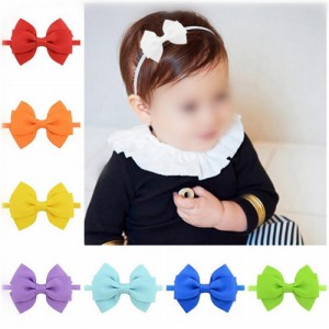 (20 pcs Per Unit) Graceful Ribbon Bowknot Toddler Hair Bands