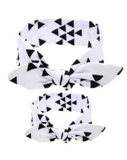 Black and White Contrast Color Design Baby Hair Band Set