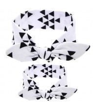 Black and White Contrast Color Design Baby Hair Band Set