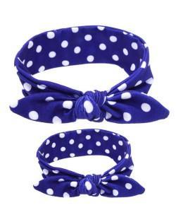 Spots Design Baby Hair Band Set - Blue