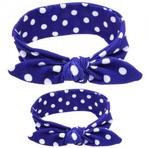 Spots Design Baby Hair Band Set - Blue