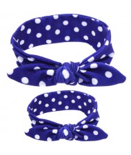 Spots Design Baby Hair Band Set - Blue
