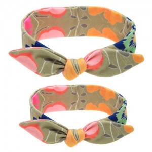 Leaves and Flowers Prints Design Baby Hair Band Set