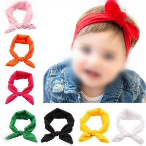 (12 pcs Per Unit) Solid Color Style Toddler Bowknot Hair Bands