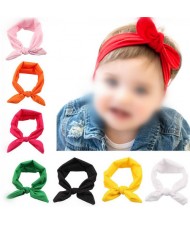 (12 pcs Per Unit)Solid Color Style Toddler Bowknot Hair Bands