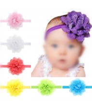 (13 pcs Per Unit) Adorable Lace Flower Toddler Hair Bands