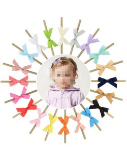 (11 pcs Per Unit) Multicolor Cutie Bowknot Hair Bands for Toddler