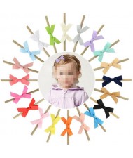 (20 pcs Per Unit) Multicolor Cutie Bowknot Hair Bands for Toddler
