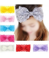 (8 pcs Per Unit) Multicolors Romantic Lace Baby Girl Hair Bands