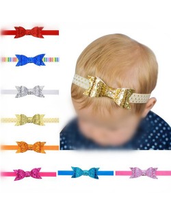 (8 pcs Per Unit) Shining Bowknot Fashion Baby Hair Bands