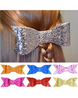 (8 pcs Per Unit) Shining Bowknot Baby Girl Fashion Hair Clips