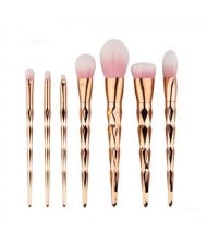 7 pcs Diamond Handle Design Fashion Makeup Brush Set - Golden