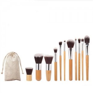 11 pcs Bamboo Handle Fashion Makeup Brush Set