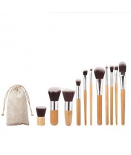 11 pcs Bamboo Handle Fashion Makeup Brush Set