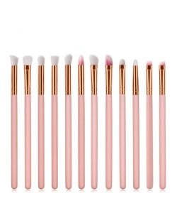 12 pcs Skin Color Handle Fashion Makeup Brushes Set