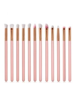 12 pcs Skin Color Handle Fashion Makeup Brushes Set