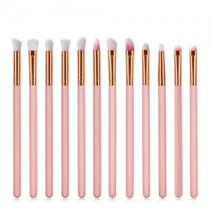 12 pcs Skin Color Handle Fashion Makeup Brushes Set
