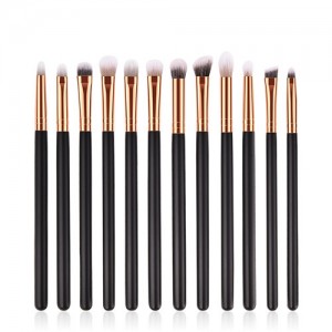 12 pcs Black Color Handle Fashion Makeup Brushes Set