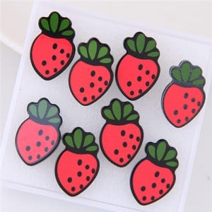 4 pcs Cartoon Carrot Fashion Stud Earrings Combo Set