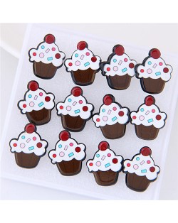 6 pcs Cute Ice Cream Fashion Earrings Combo Set