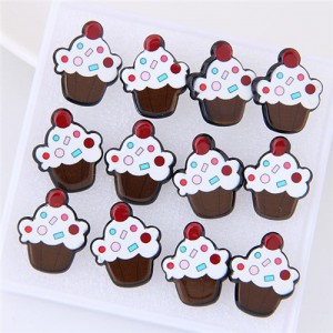 6 pcs Cute Ice Cream Fashion Earrings Combo Set