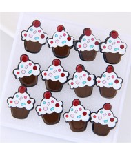 6 pcs Cute Ice Cream Fashion Earrings Combo Set