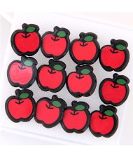 6 pcs Red Apple Fashion Stud Earrings Combo Set