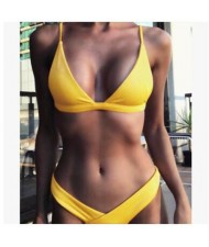 High Fashion Beach Style Hot Bikini Set - Yellow