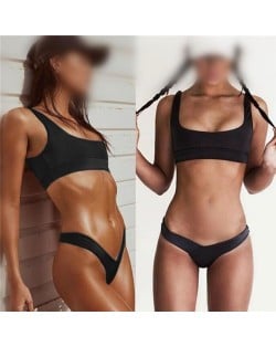 Push-up Padded Bra Sport Fashion Swimwear - Black