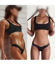 Push-up Padded Bra Sport Fashion Swimwear - Black