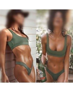 Push-up Padded Bra Sport Fashion Swimwear - Green