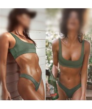 Push-up Padded Bra Sport Fashion Swimwear - Green