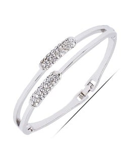 Glistening Rhinestone Ear of Wheat Lady Fashion Bracelet