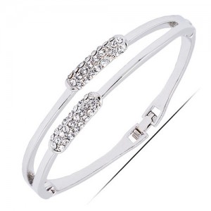 Glistening Rhinestone Ear of Wheat Lady Fashion Bracelet