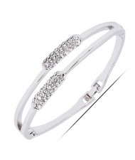 Glistening Rhinestone Ear of Wheat Lady Fashion Bracelet