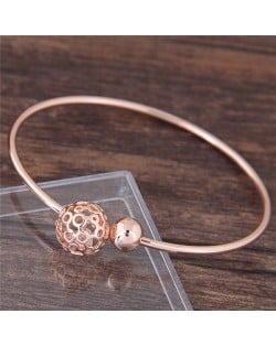 Alloy Hollow Balls Design Fashion Bangle - Golden