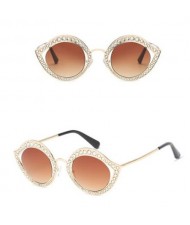 6 Colors Available Rhinestone Decorated Frame High Fashion Lady Sunglasses